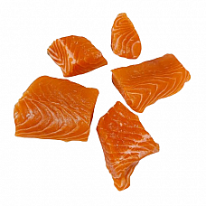 Salmon portions.